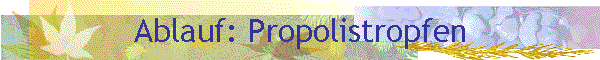 Ablauf: Propolistropfen